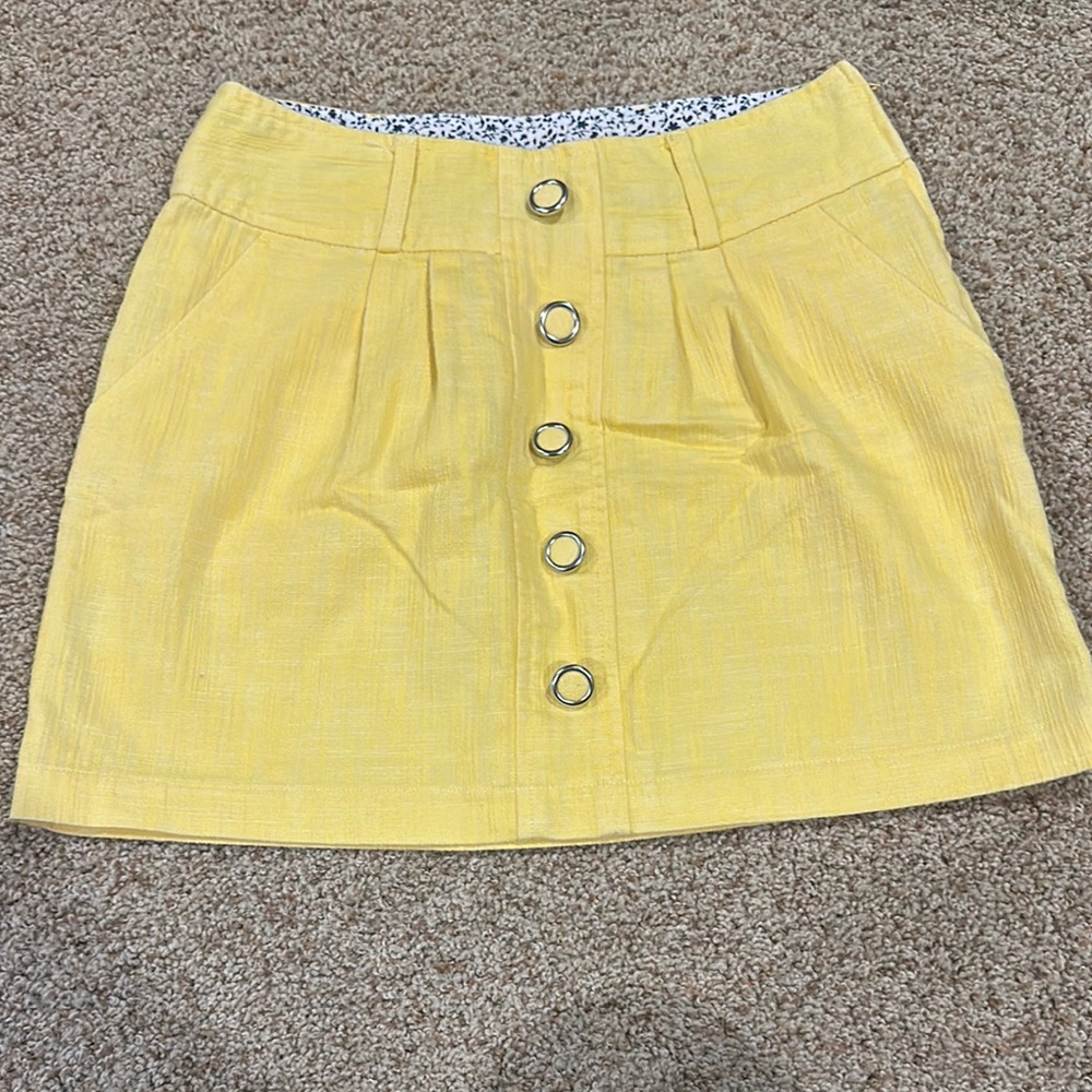 Charlotte Russe Yellow Mini Skirt